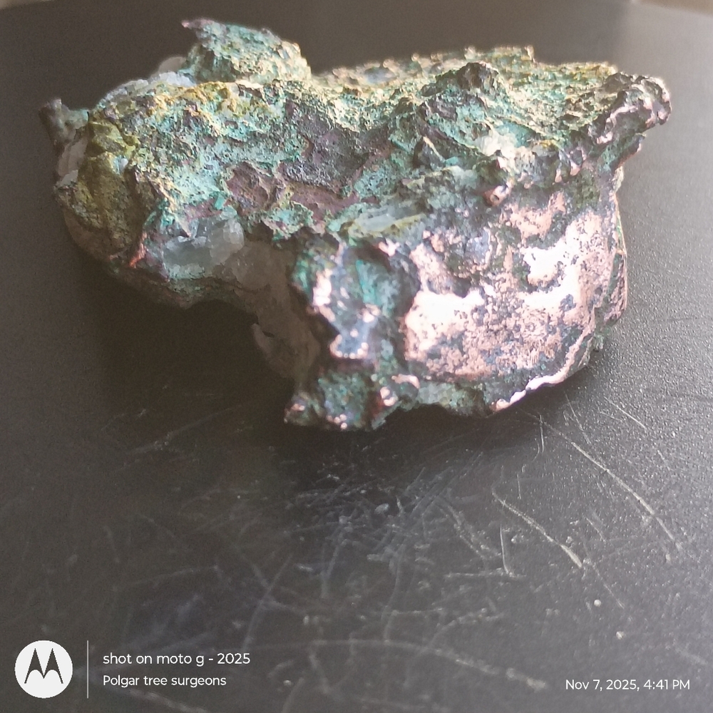 Ultra Fine Native Copper Specimen Upper Peninsula Michigan & Quartz Crystals